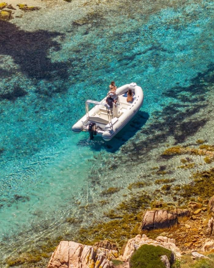Half-day trip to Spargi and Budelli by dinghy