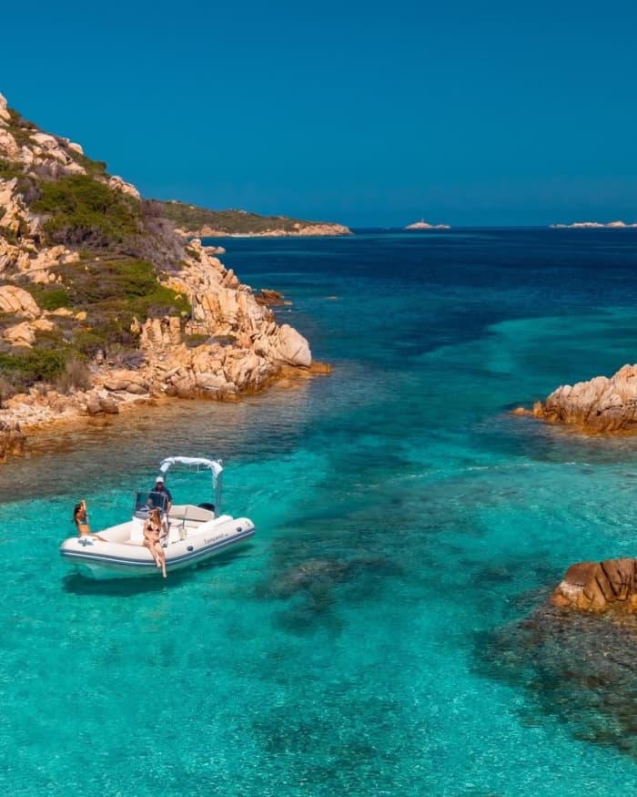 Half-day trip to Spargi and Budelli by dinghy