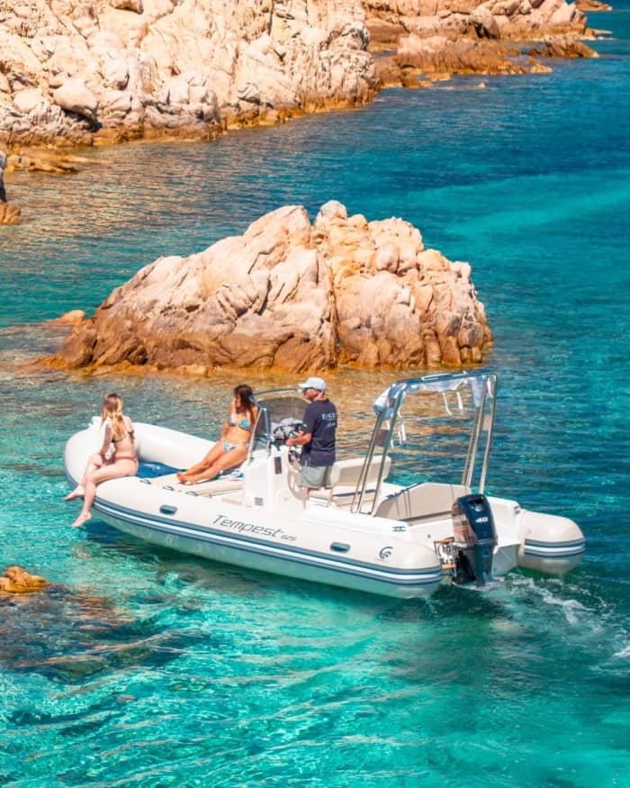 Half-day trip to Spargi and Budelli by dinghy