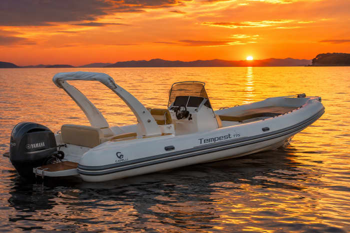 Coucher de soleil magique à Porquerolles dans la baie du Langoustier ou l'anse de la Courtade