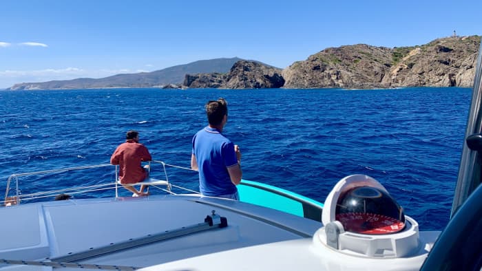 day at sea in Port-Vendres aboard a catamaran.