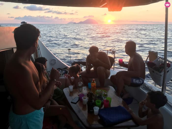 Catamaranexcursie naar de Eolische Eilanden vanuit Lipari