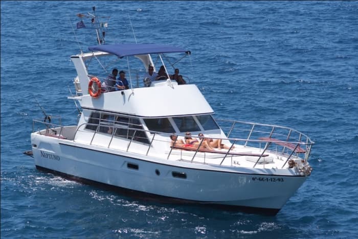 Een boottocht van een halve dag in Los Cristianos op een motorboot.