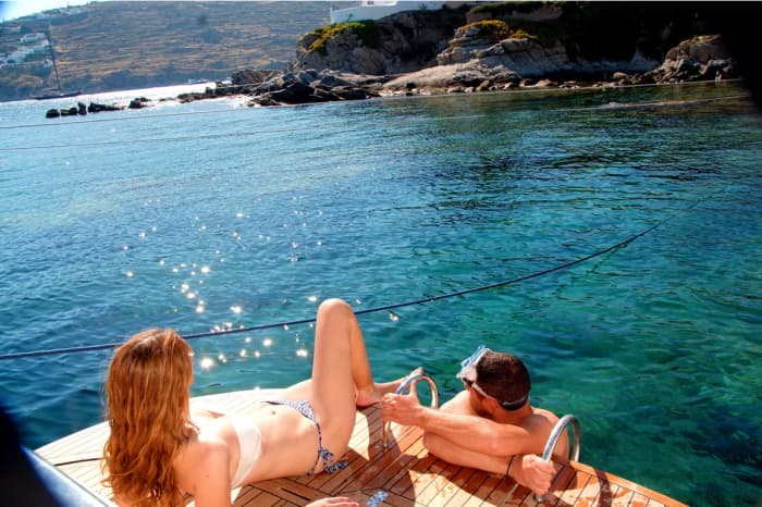 Full day South Coast Mykonos Yacht Cruise