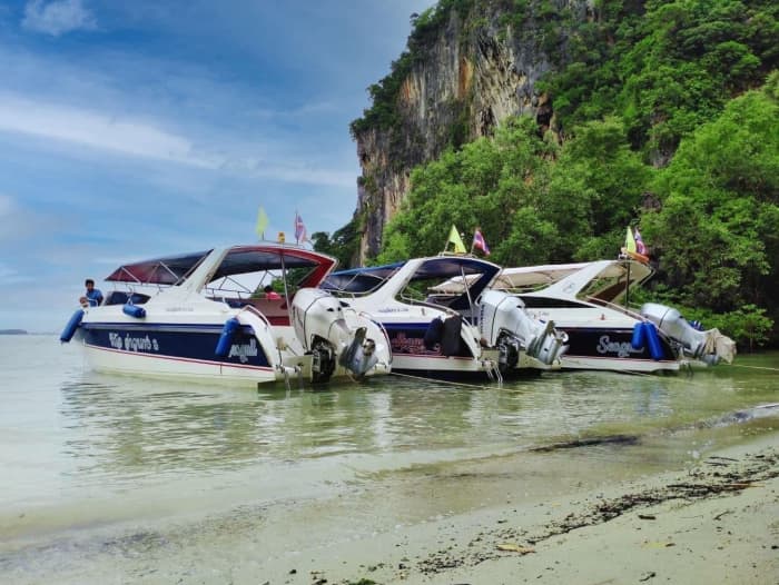 Détente à Krabi Noi : 9 heures de soleil sur un bateau à moteur