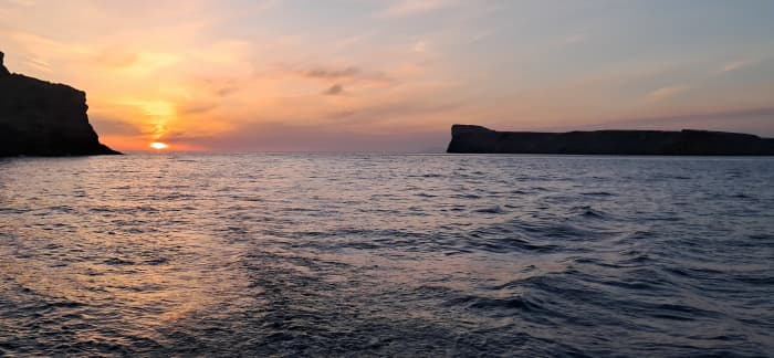 Balos Beach sunset cruise on a sailing boat