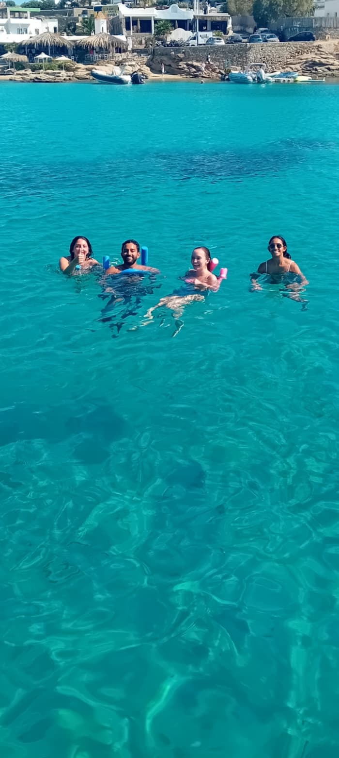 Mykonos South Coast Half-Day Cruise: Custom Swim Stops from Ornos to Elia