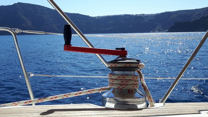 Half-day sailing experience on a sailboat in Santorini