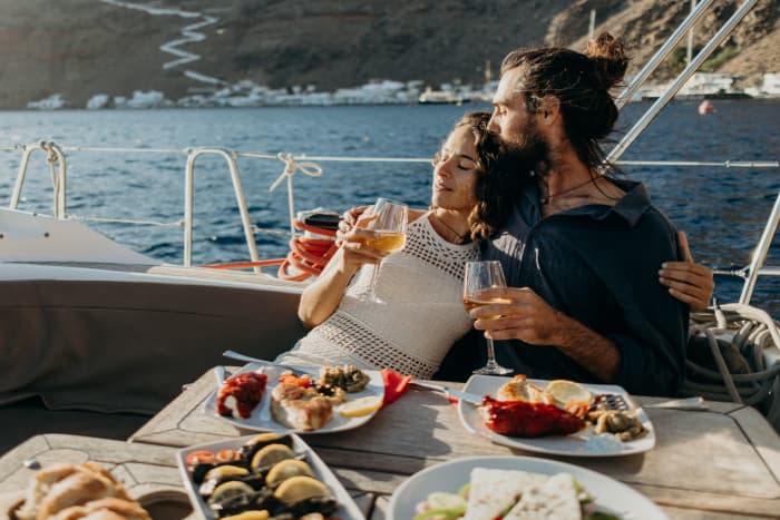 Half-day sailing experience on a sailboat in Santorini