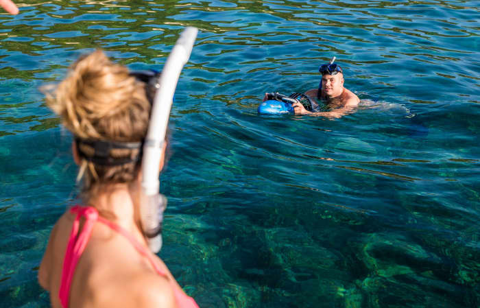 Hidden Caves and Bays with underwater scooters