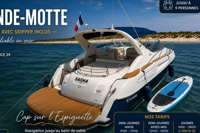 Discover La Grande-Motte on a private excursion in a Cranchi Endurance 39