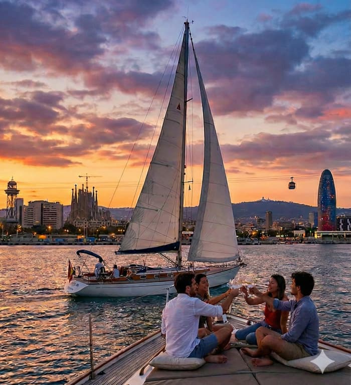 Luxury catamaran experience in Barcelona for groups