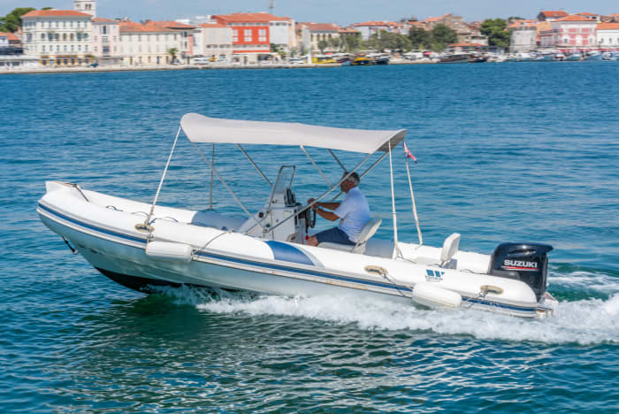 Explore Poreč in a half-day: Rent a motorboat for 4h