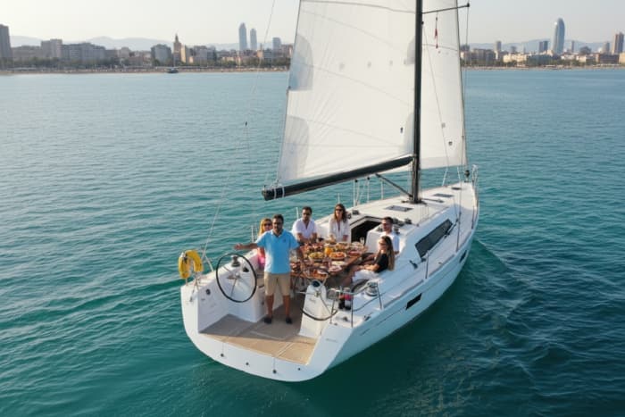 Shared sailing trip along the Barcelona coast