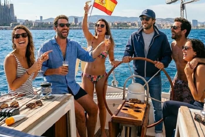 Shared sailing trip along the Barcelona coast