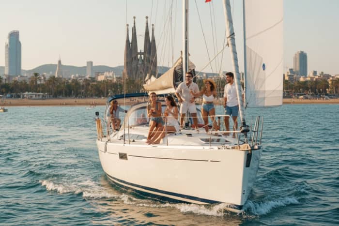Shared sailing trip along the Barcelona coast