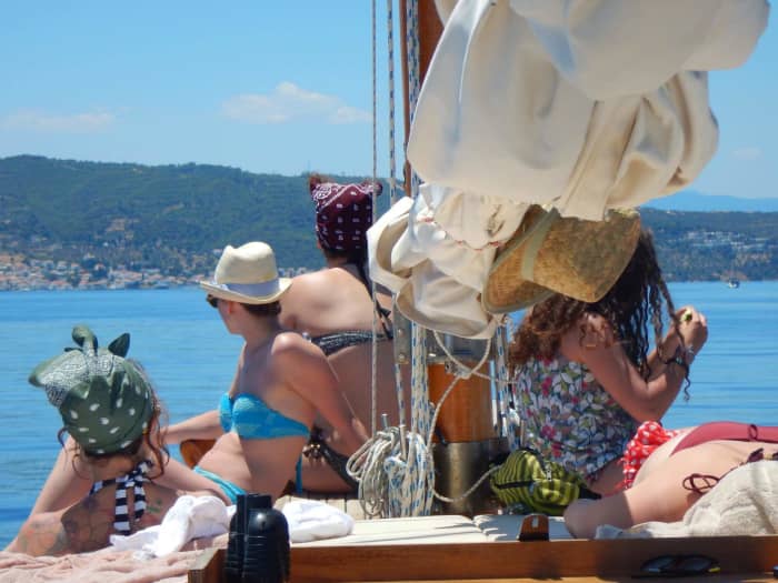 Enjoy a half-day Odyssey around Porto Cheli on a motorboat