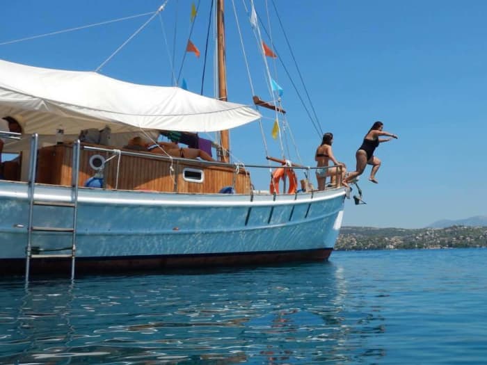 Enjoy a half-day Odyssey around Porto Cheli on a motorboat
