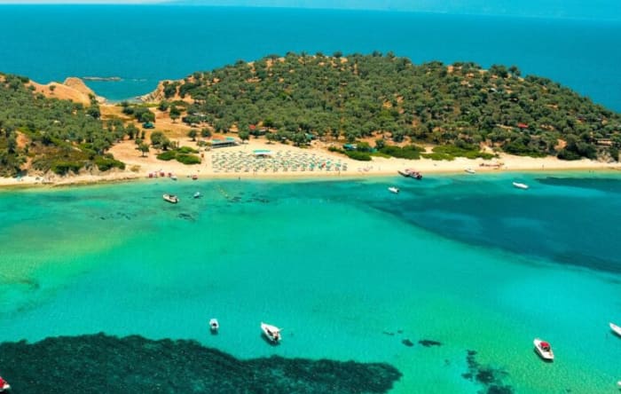 Island Hopping Adventure: A Full Day Exploring Ammouliani & Diaporos