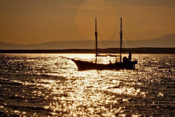 One day in Crikvenica on a motorboat