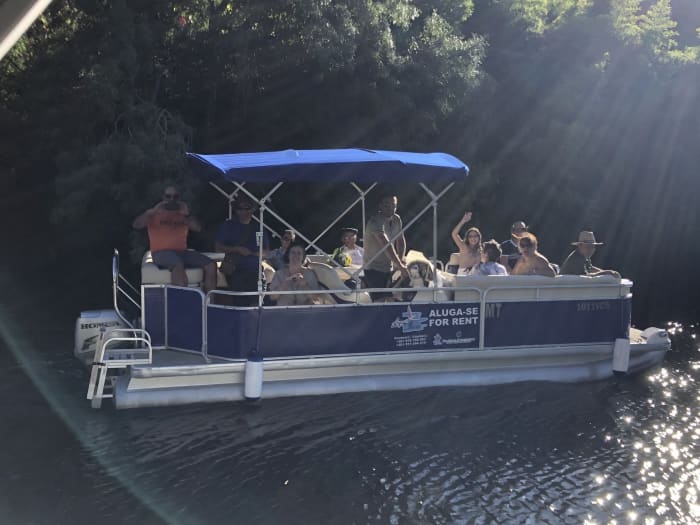 Sailing on the Paiva River with a visit to “Ilha dos Amores” (Lovers' Island).