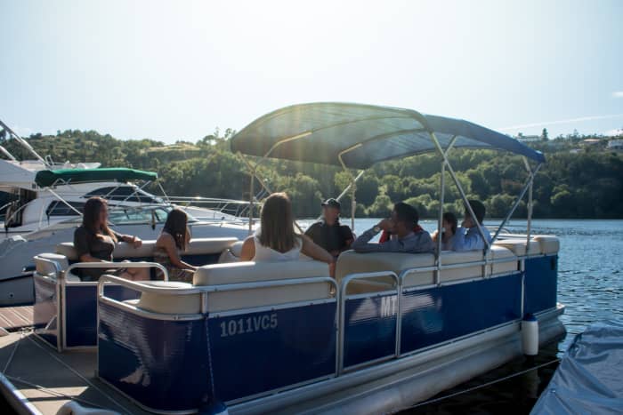 Sailing on the Paiva River with a visit to “Ilha dos Amores” (Lovers' Island).