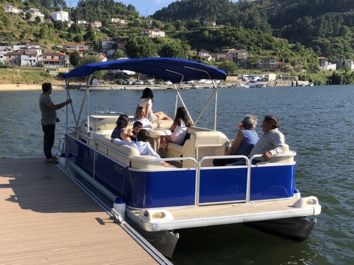 Sailing on the Paiva River with a visit to “Ilha dos Amores” (Lovers' Island).
