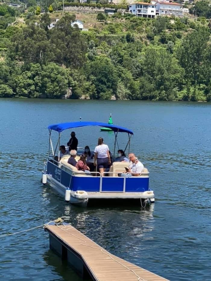Sailing on the Paiva River with a visit to “Ilha dos Amores” (Lovers' Island).