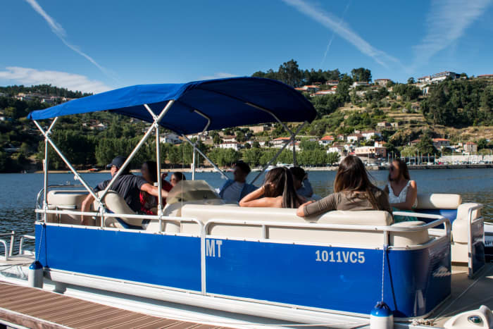 Sailing on the Paiva River with a visit to “Ilha dos Amores” (Lovers' Island).