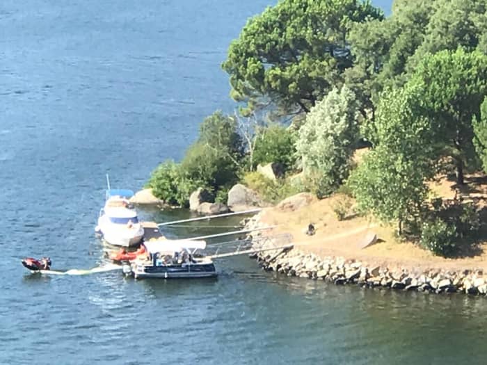 Sailing on the Paiva River with a visit to “Ilha dos Amores” (Lovers' Island).