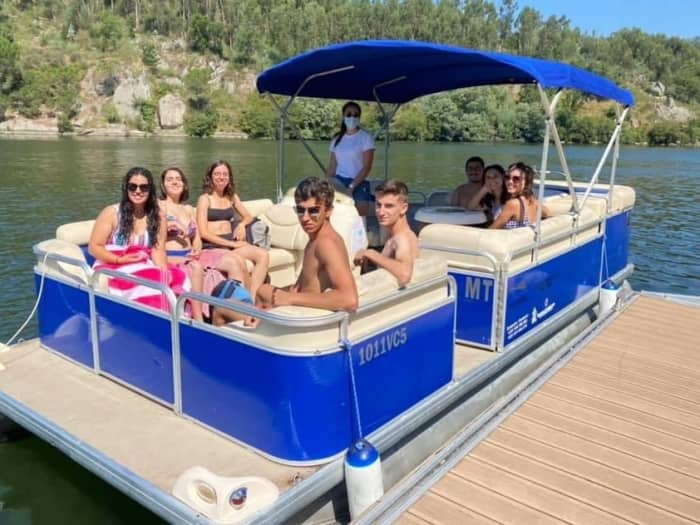 Sailing on the Paiva River with a visit to “Ilha dos Amores” (Lovers' Island).