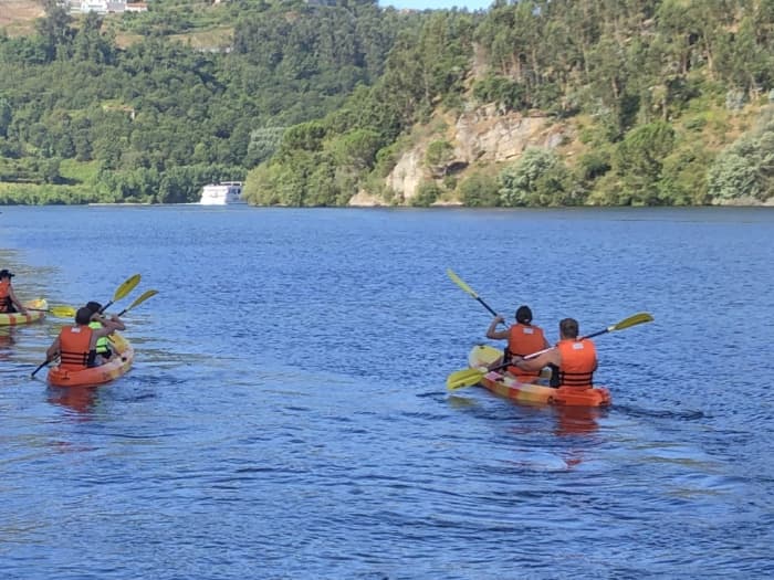Sailing on the Paiva River with a visit to “Ilha dos Amores” (Lovers' Island).