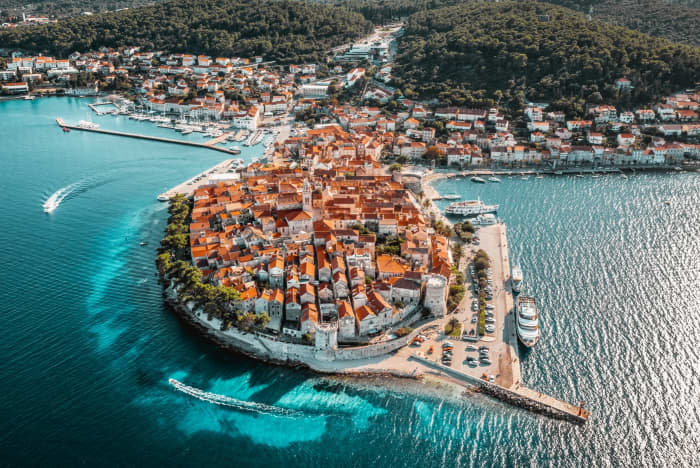 Excursión de día completo en barco de lujo a la ciudad de Korčula