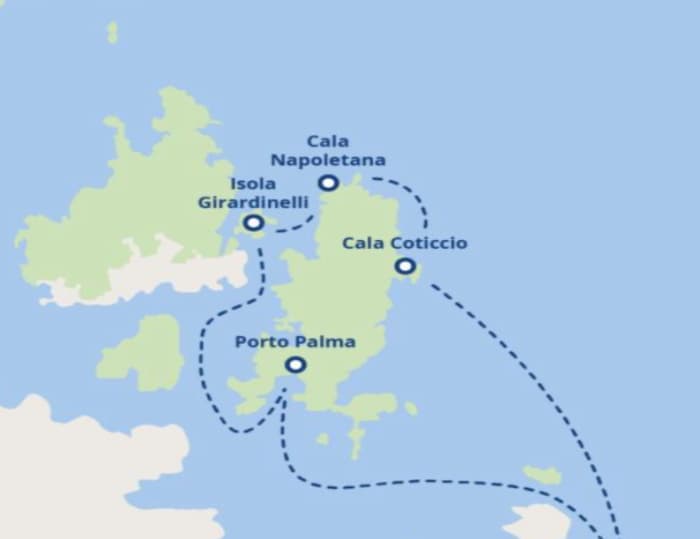 8 Stunden von Porto Cervo zum Maddalena-Archipel: Caprera- und Maddalena-Inseln