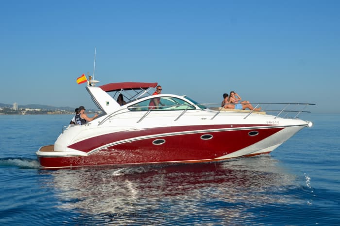 Private boat trip around Marbella on a motorboat