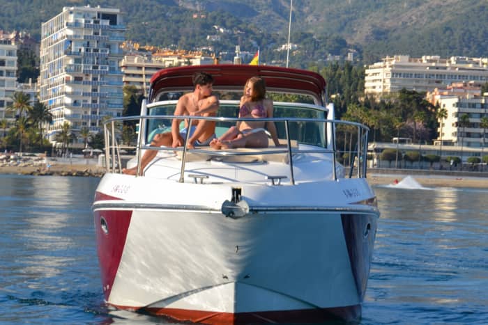 Private boat trip around Marbella on a motorboat
