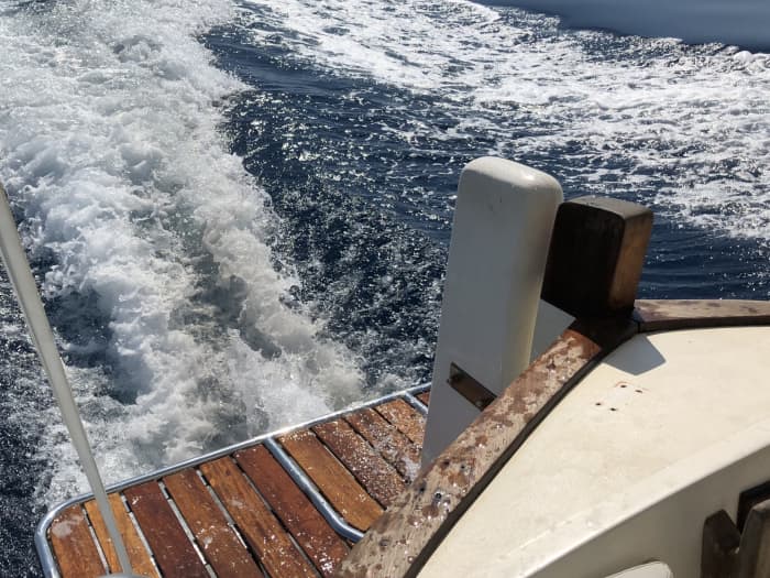 Op een dag in Sant Carles de la Ràpita op een motorboot
