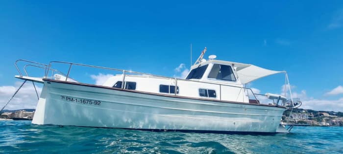 Op een dag in Sant Carles de la Ràpita op een motorboot
