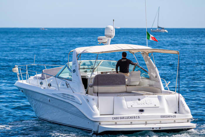 Découvrez les rivages de Cabo San Lucas : une excursion d'une journée complète à bord d'un bateau à moteur