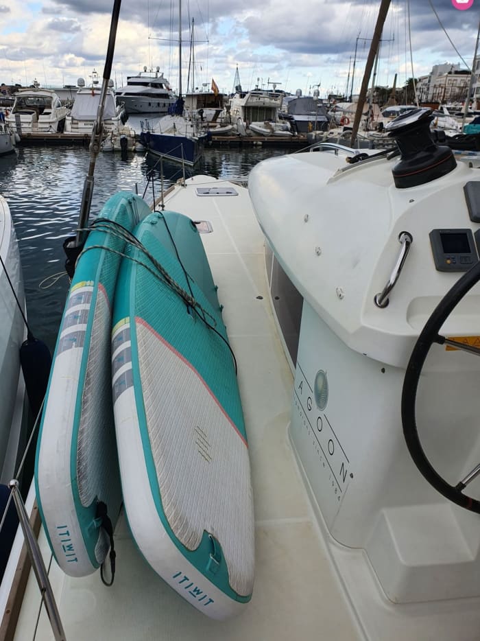 Ausflug nach Formentera oder zu den südlichen Stränden von Ibiza mit dem Katamaran.