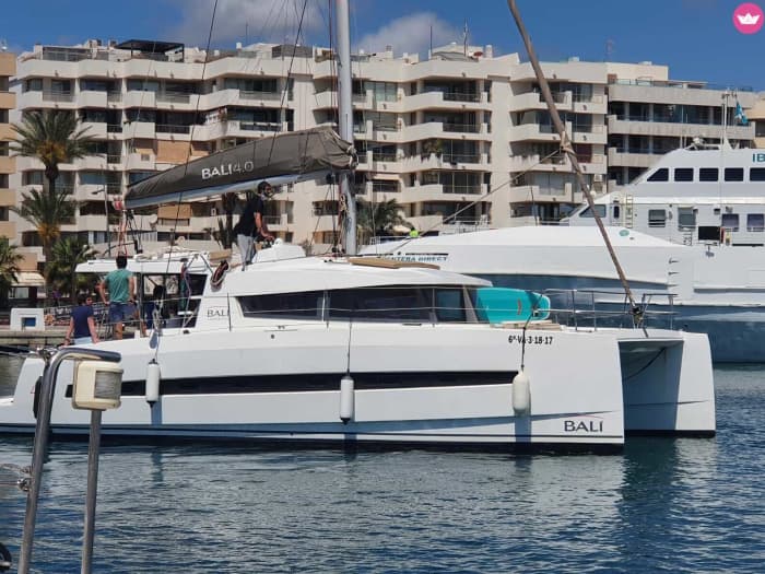 Excursion to Formentera or the southern beaches of Ibiza by catamaran.