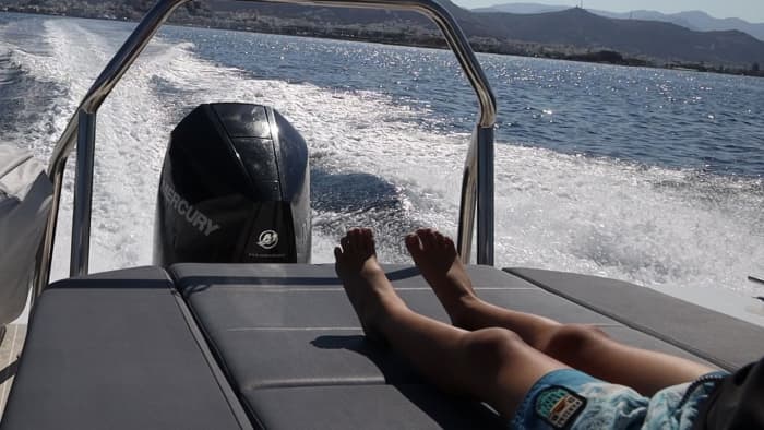 White, blue, and divine: A full day on a motorboat