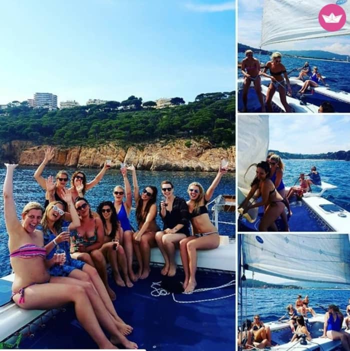 Utforska S'Agaró och njut av en heldags segling på en katamaran