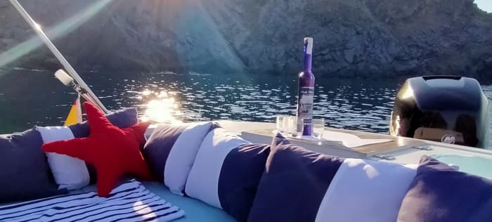 Privé boottocht rond Mahón op een motorboot.