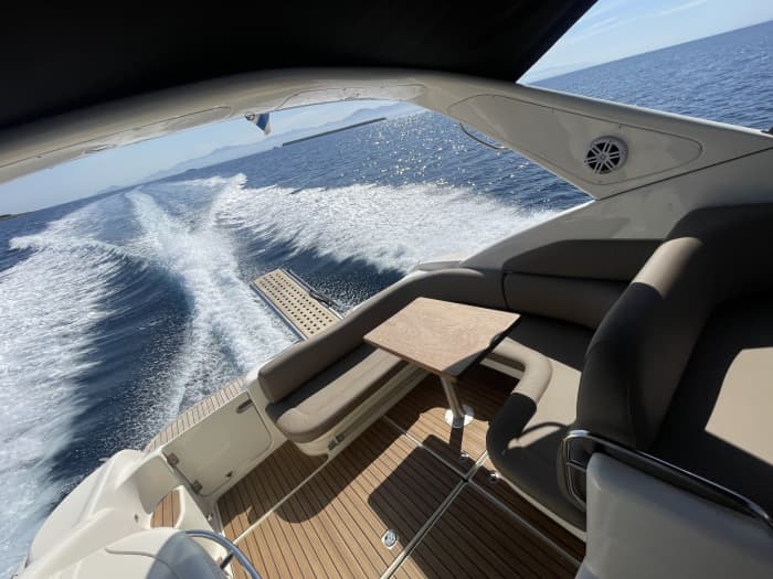 White, blue, and divine: A full day on a motorboat