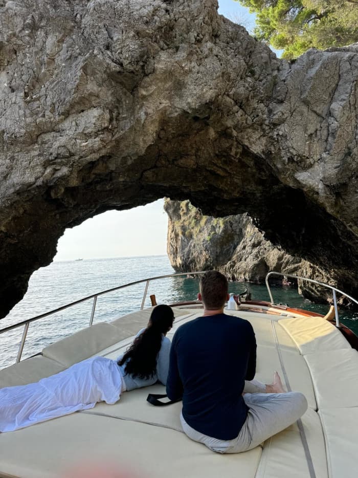 Cruise van het gouden uur aan de Amalfikust vanuit Praiano