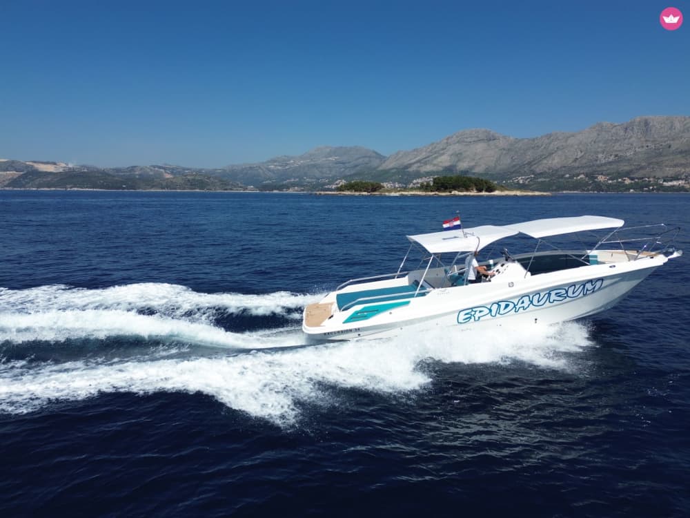 Brise Adriatique : excursion d'une demi-journée en bateau à moteur au départ de Dubrovnik