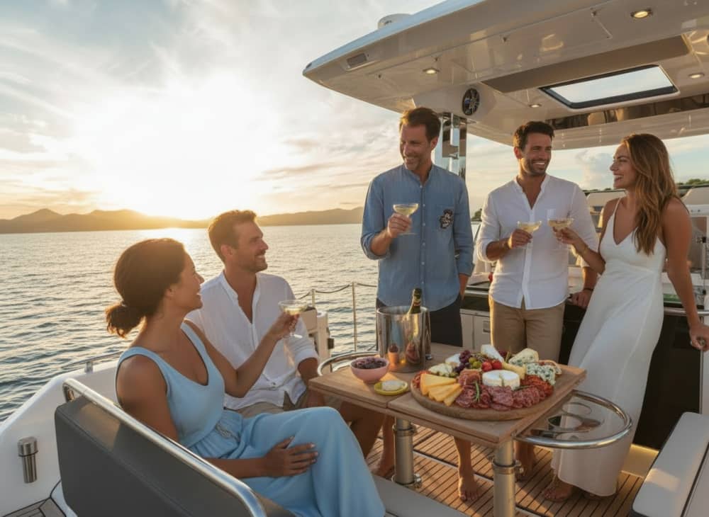 Sortie privée en mer avec skipper dédié | Sunset Île d’Or avec apéritif & baignade