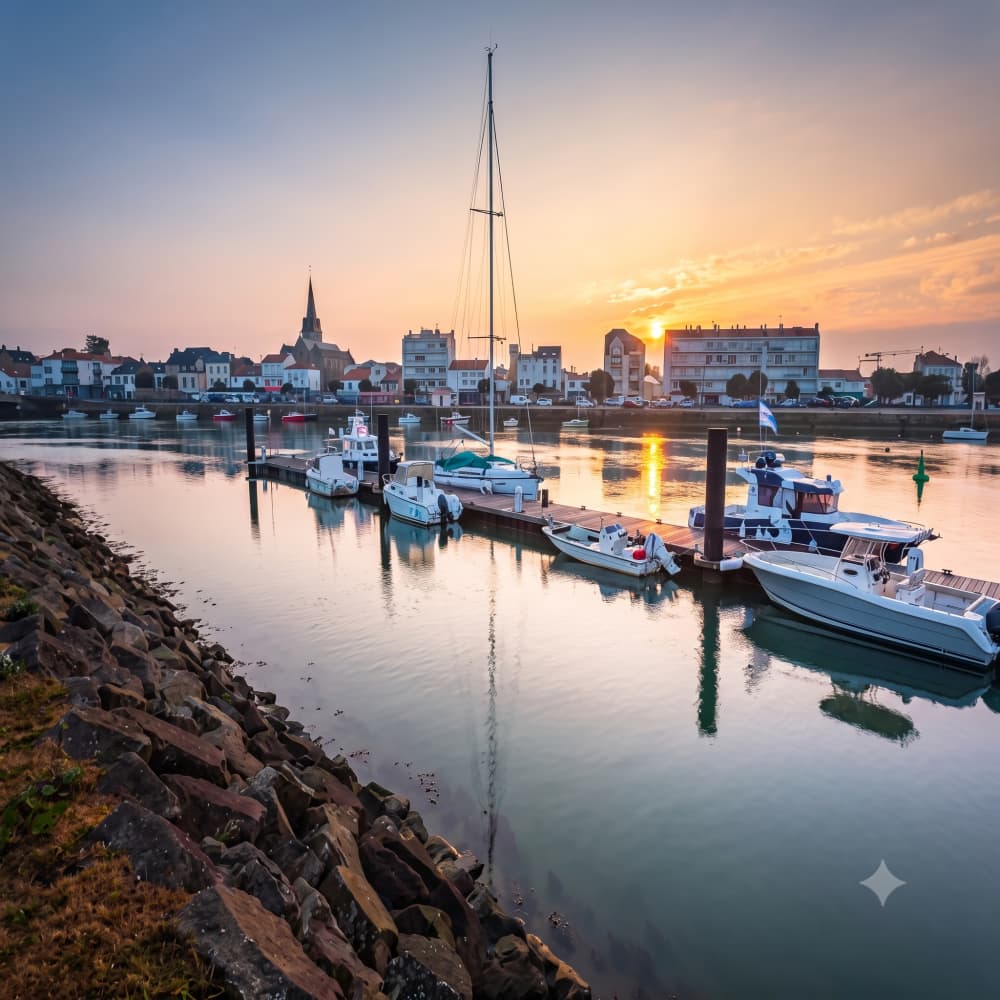 Croisière au coucher du soleil sur la côte vendéenne à l'heure dorée