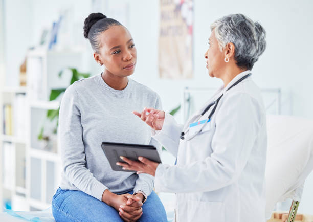 Doctor with patient